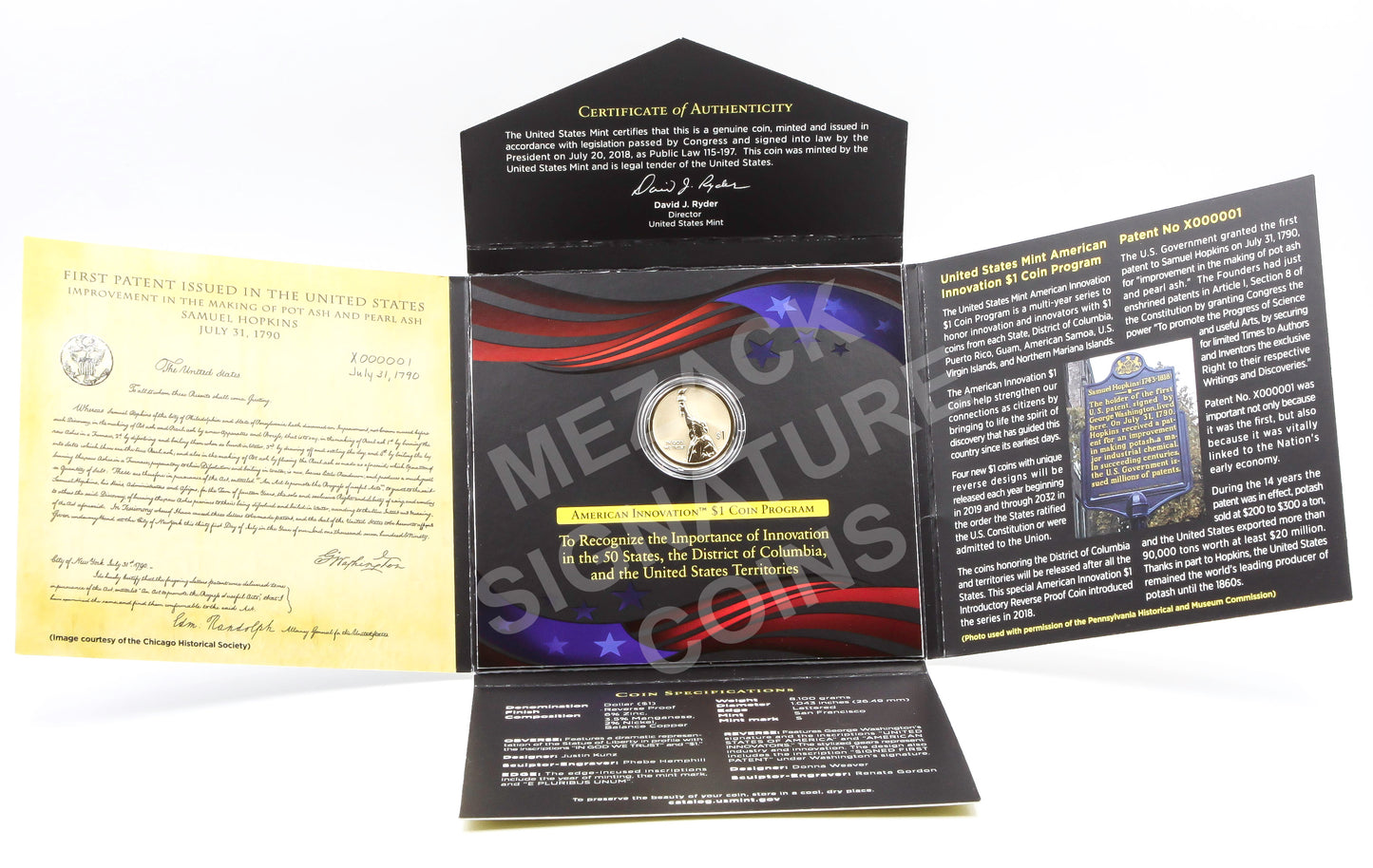 2018 American Innovation Inaugural Reverse Proof Coin in OGP