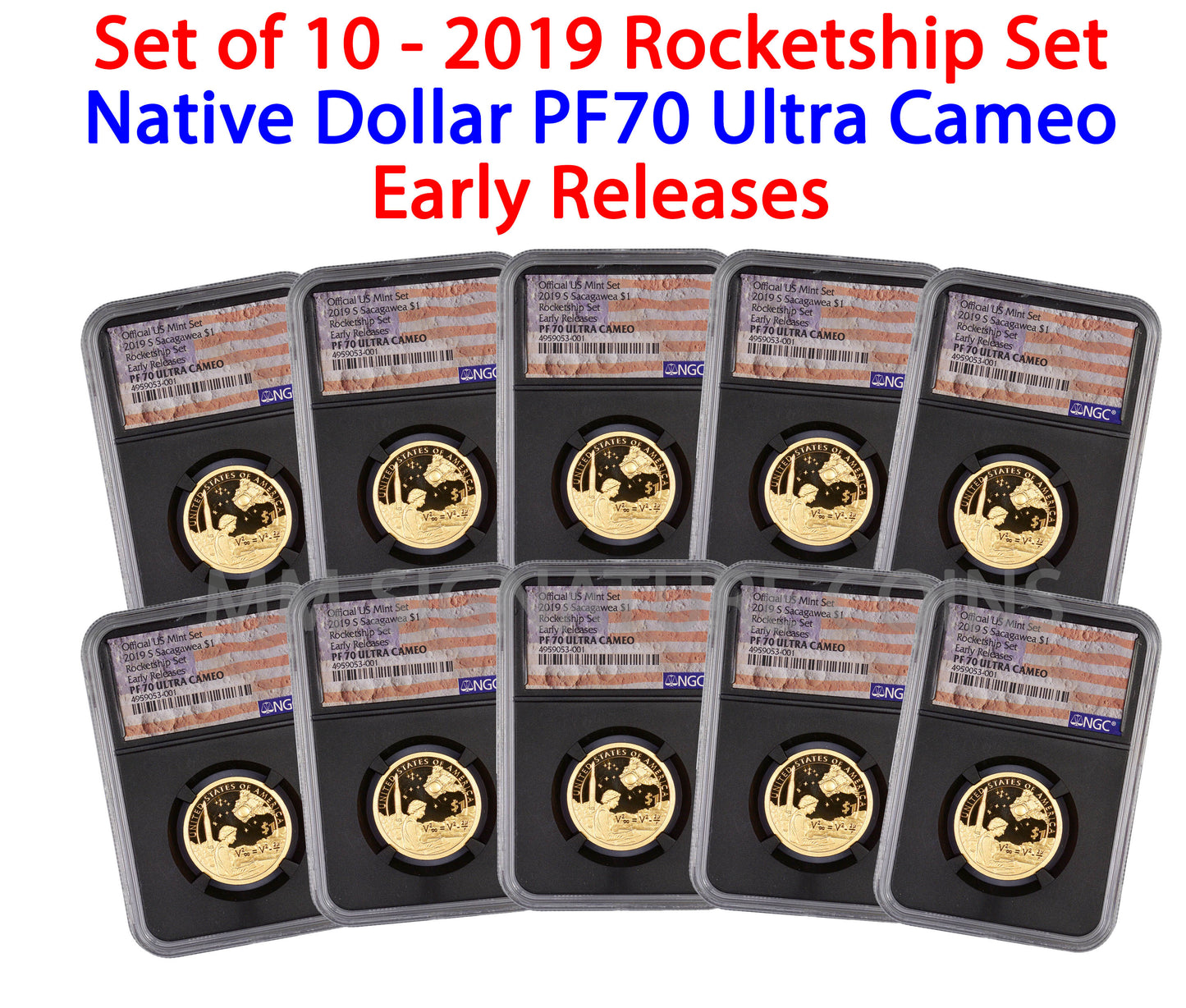 2019 S $1 Sacagawea Native American Dollar PF70 Early Releases Rocketship